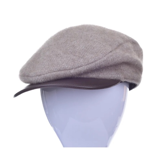 Mc Donald New Zealand Possum Fur Lambswool Cheesecutter Peak Cap Size Large - Picture 2 of 13